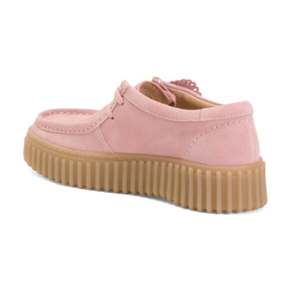 CLARKS Suede Torhill Bee Platform Comfort Shoes - Picture 3 of 4